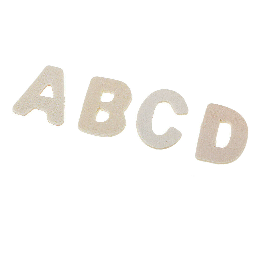 Natural Wooden Craft Alphabet Letters and Arabic Numbers Set Kids Gift