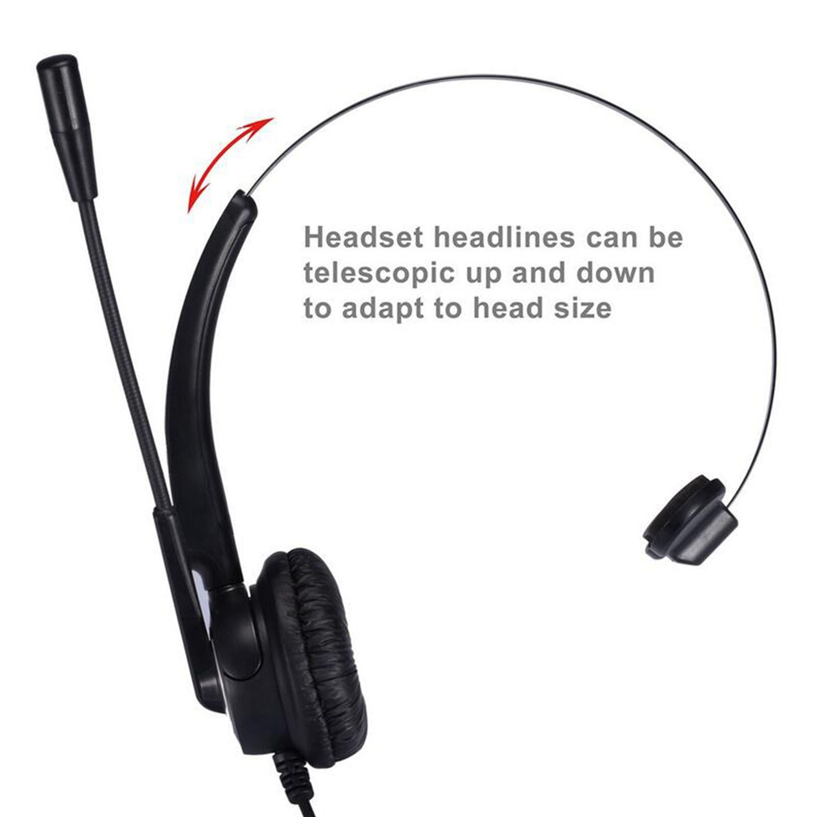 Wireless Headphone Trucker Noise Cancelling Headset Over Head Handsfree Boom Mic