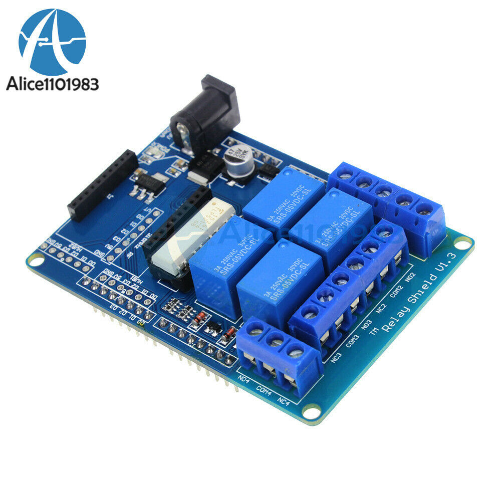 70W DC 9V 4 Mechanical Relay Module Shield For Arduino UNO R3 XBEE 315 433MHz RF
