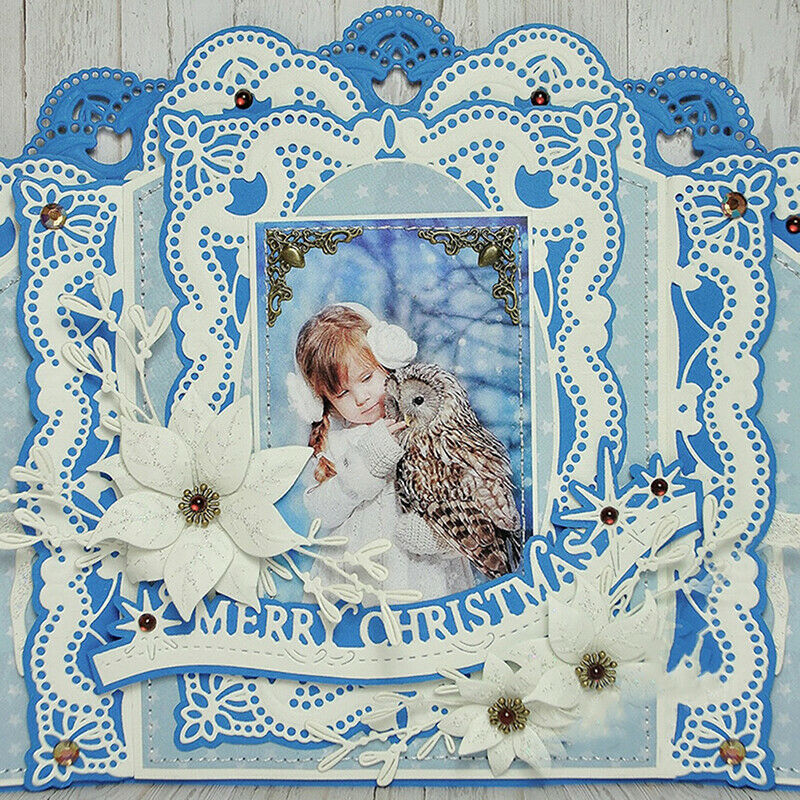 Merry Christmas border Scrapbooking Metal Cutting Dies Craft for DIY Paper C Tt