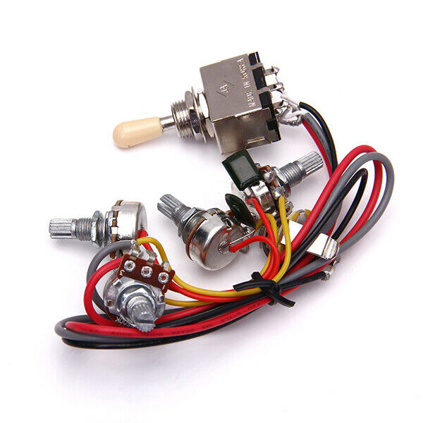 Electric Guitar Wiring Harness Volume Tone A500K B500K Potentiometer 2A683J