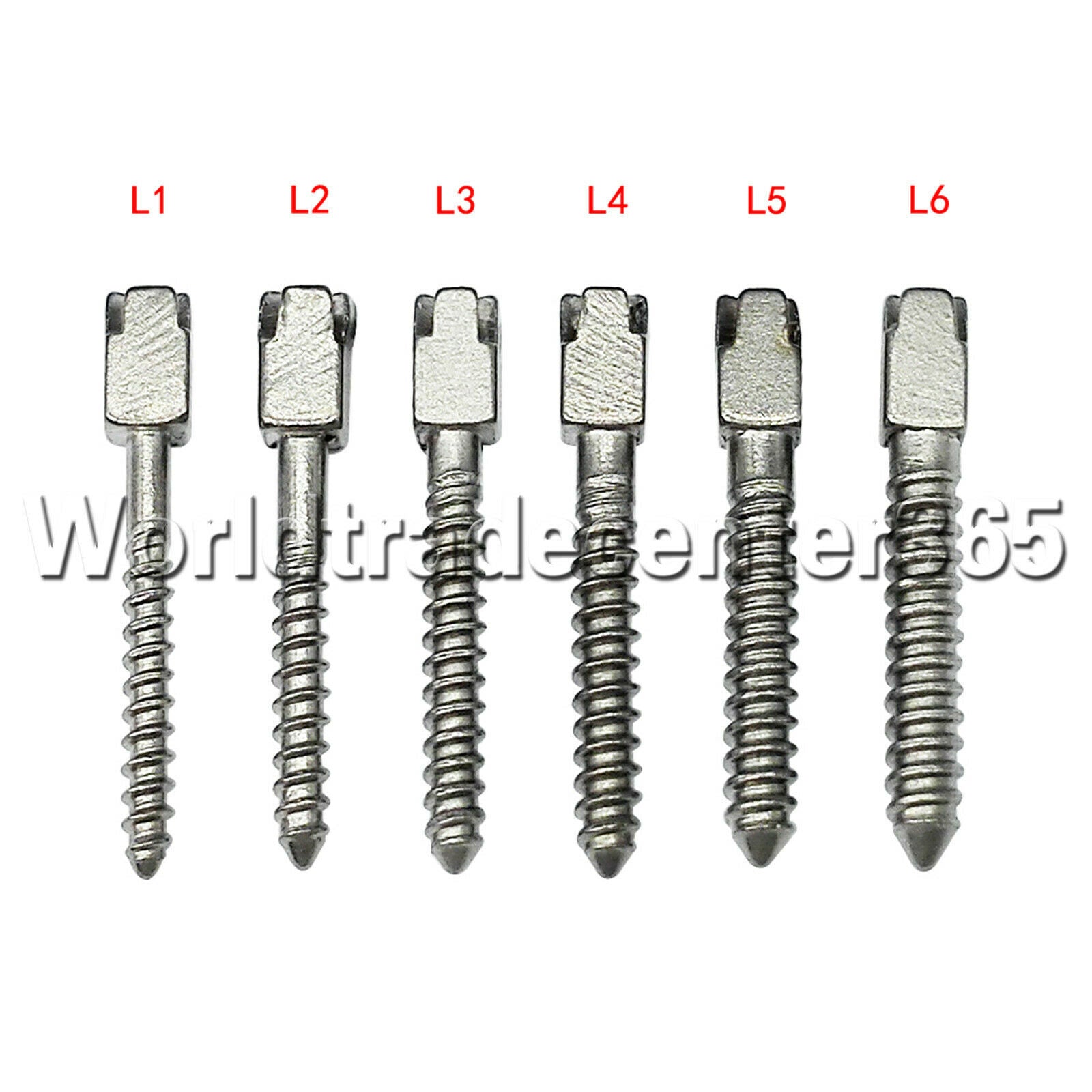 Dental 120Pcs Assorted Conical Screw Posts Kits Refills Pure Titanium Fit Nordin