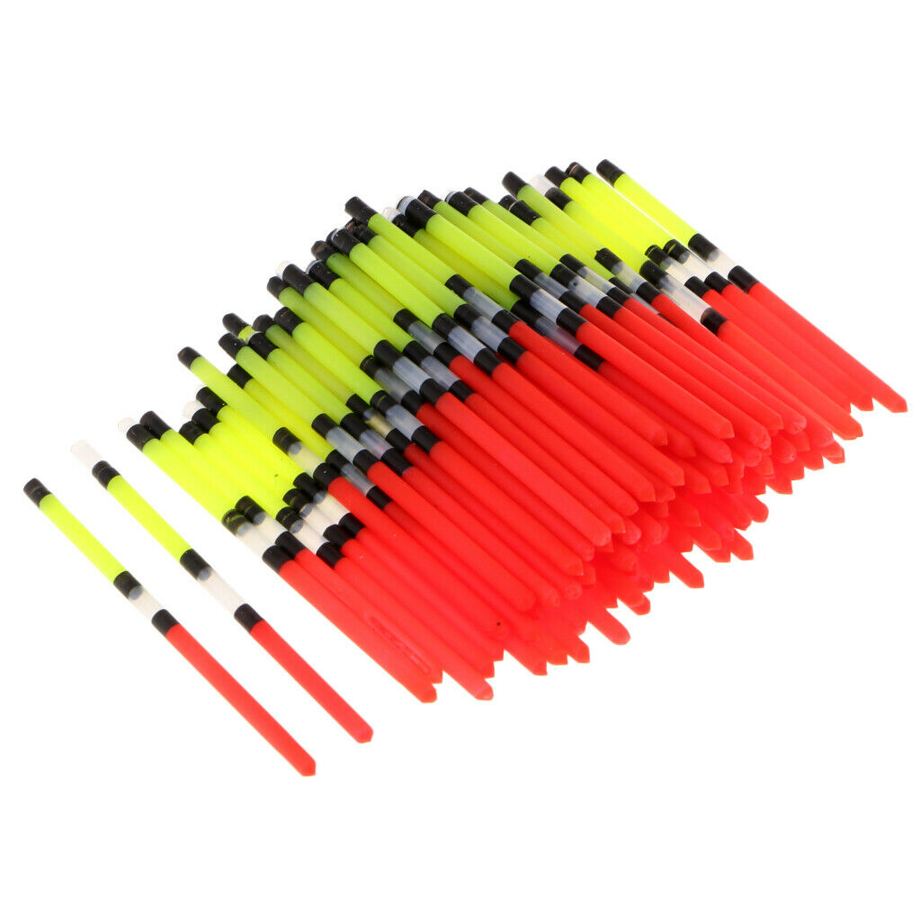 100x Plastic Fishing Float Floating Stick Tube Super Buoyancy Sensitivity