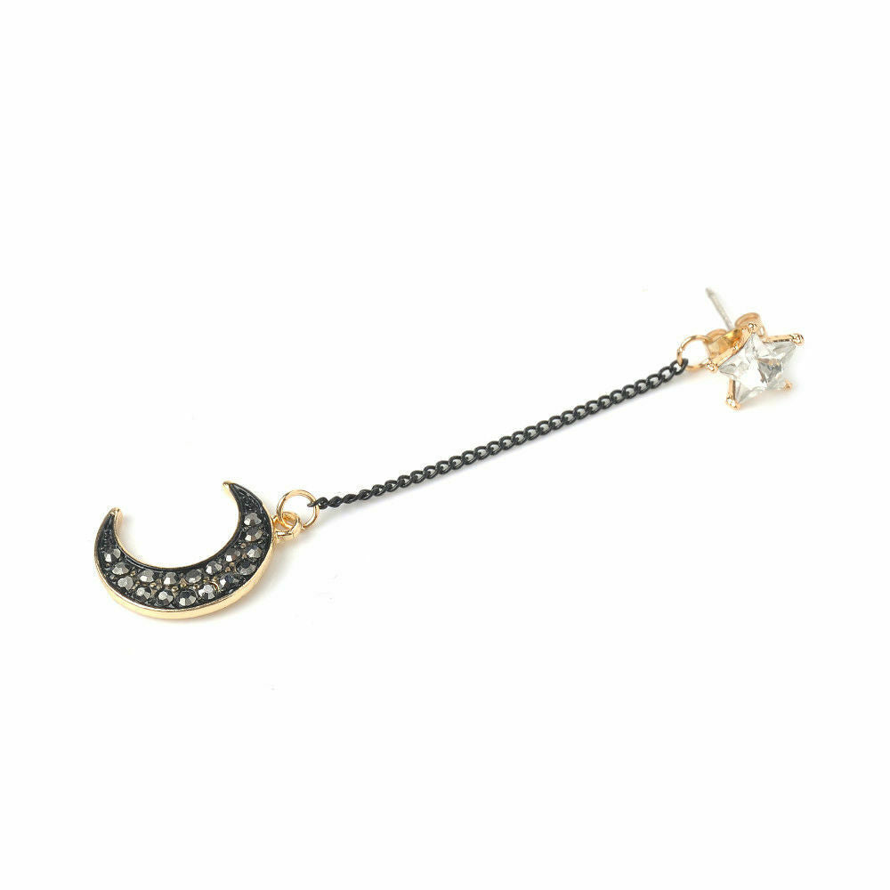 Korean Style Moon Star Planet Drop Dangle Earrings Asymmetric Women Jewelry Gift