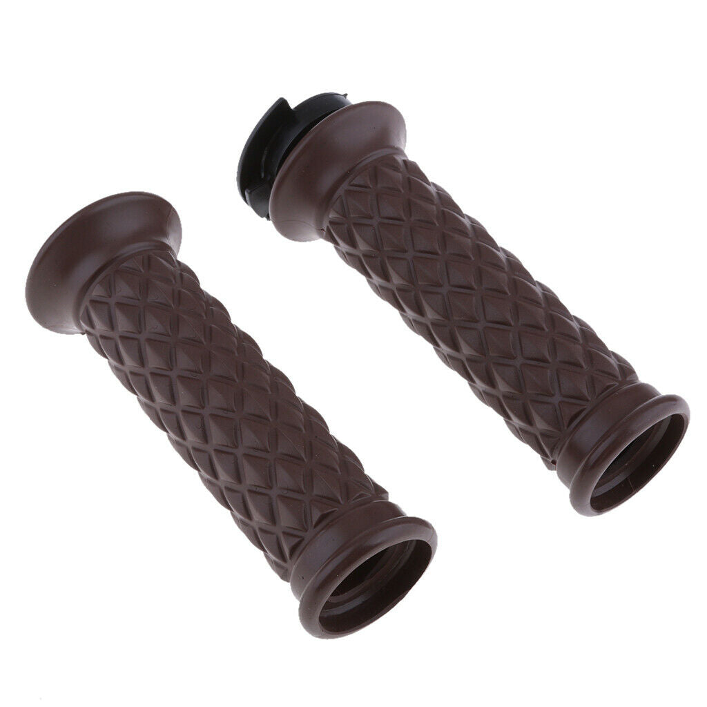 1 Pair 7/8 '' Non-Slip Motorcycle Rubber Handlebar Grip
