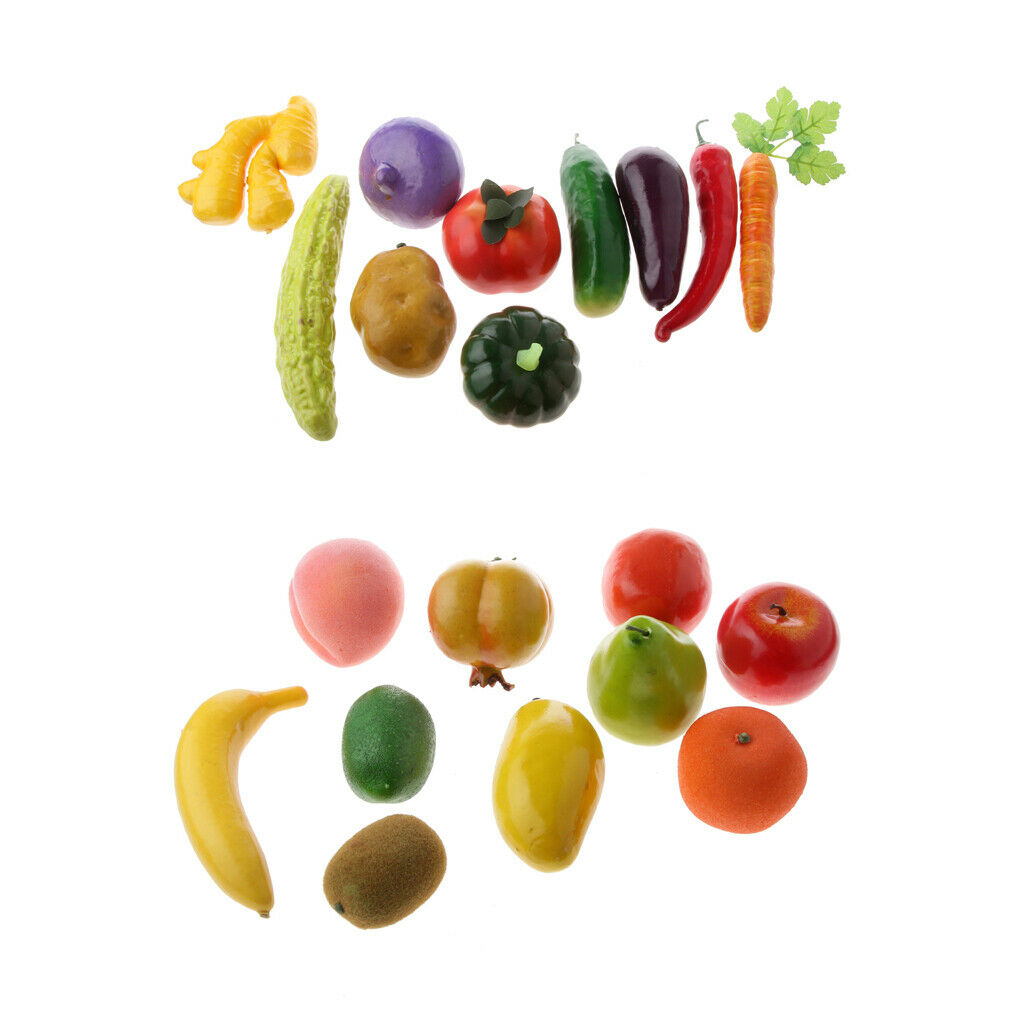 Baoblaze 20x Artificial Vegetables Fruits Store Display Photography Prop