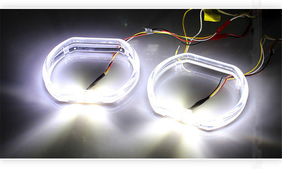 2pcs bright 100mm/90mm 12V 2.5 inch waterproof Square LED Day running angel eyes