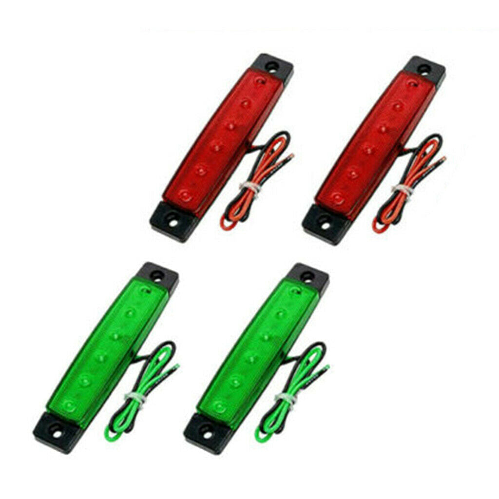 4x & Green Boat Navigation Light LED Lights Marine Starboard DC 12V for