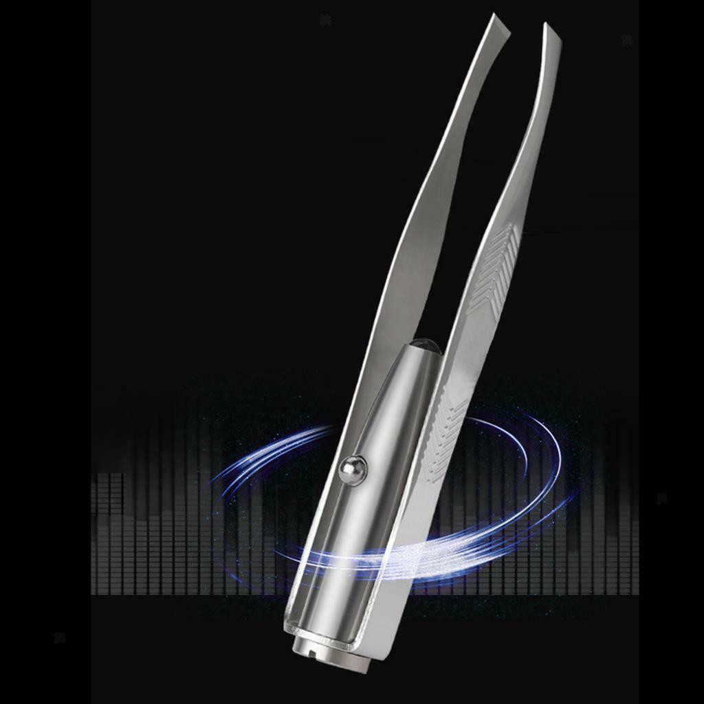 LED Eyebrow Tweezer Eyes Hair Remover Removal Makeup Tool Stainless Steel