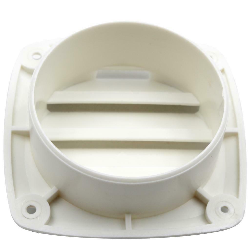 2 Pcs Marine Boat Louvered Vents Round 3''+4'' Hose Hull Air Vent Boat White