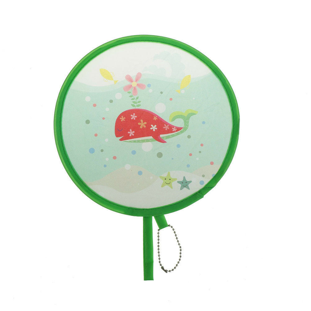1pc Portable Round Japanese Style Folding Fans Hand Fan for Wedding Par.l8