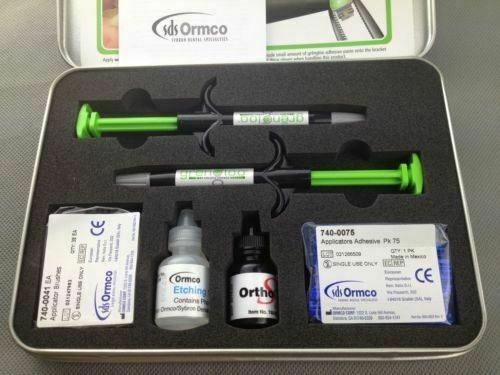 Dental Ormco Grengloo Syringe Kit Ortho Solo Syringes Etching Solution Spatulas