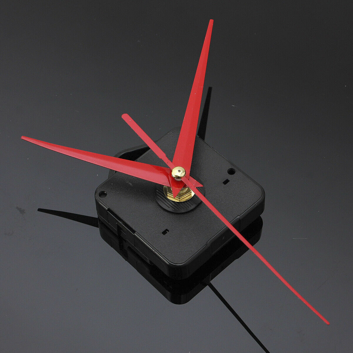 Red Long Hands Quartz Wall Clock Spindle Movement Mechanism Part DIY Repair Kit