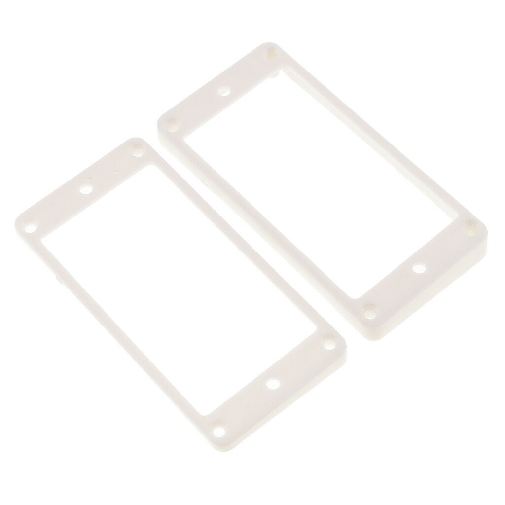 Set of 2 Humbucker Pickup Mounting Rings for Bridge and Neck Pckup White