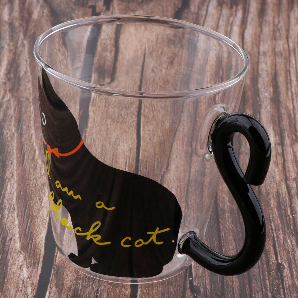 2 Style Cat Pattern Glass Cup Double Wall Glass Espresso Cup 250ml Keeps Hot Or
