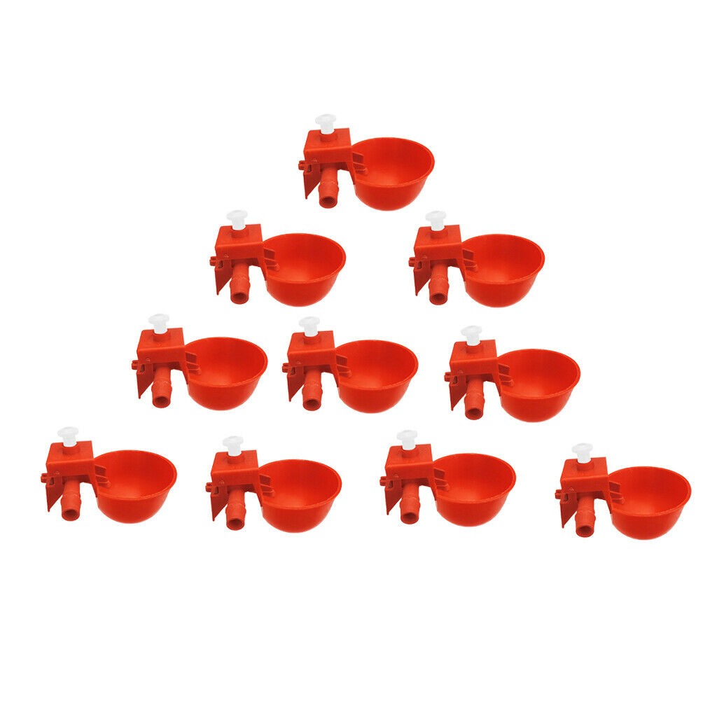 10Pcs Water Drinking Plastic Automatic Drinker For Commerce Accessories