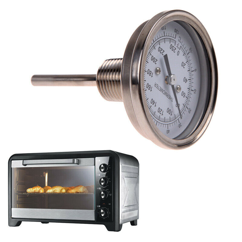 Stainless Steel 1/2 NPT Dial Thermometer Pyrometer for Oven Kitchen Tools  @