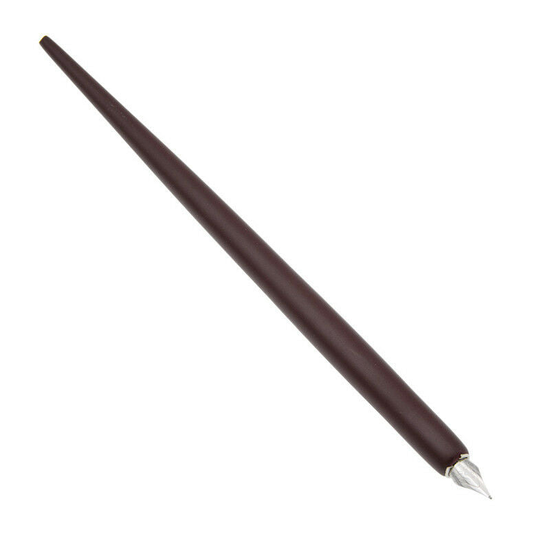 1x Novelty Wood Dig Pen + 5 Nibs Copperplate English Calligraphy Nice Stationery