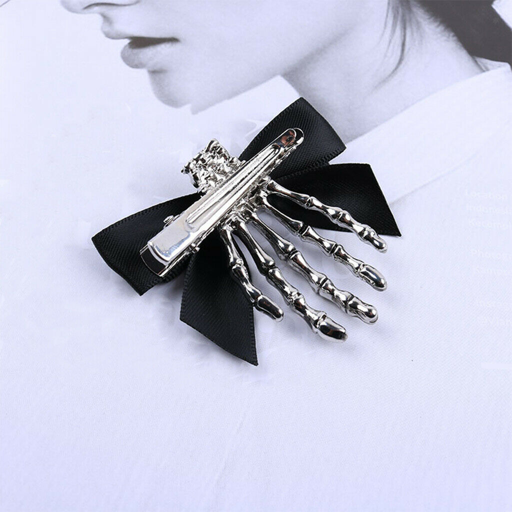 2Pcs Halloween Skeleton Bone Claw Hair Clip Zombie Hand Hairpin for Girls