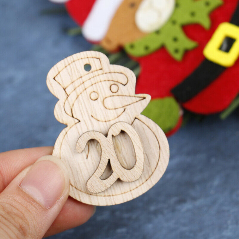 Christmas Decoration Pendant Wooden Craft Accessories Christmas Advent Calen SJ