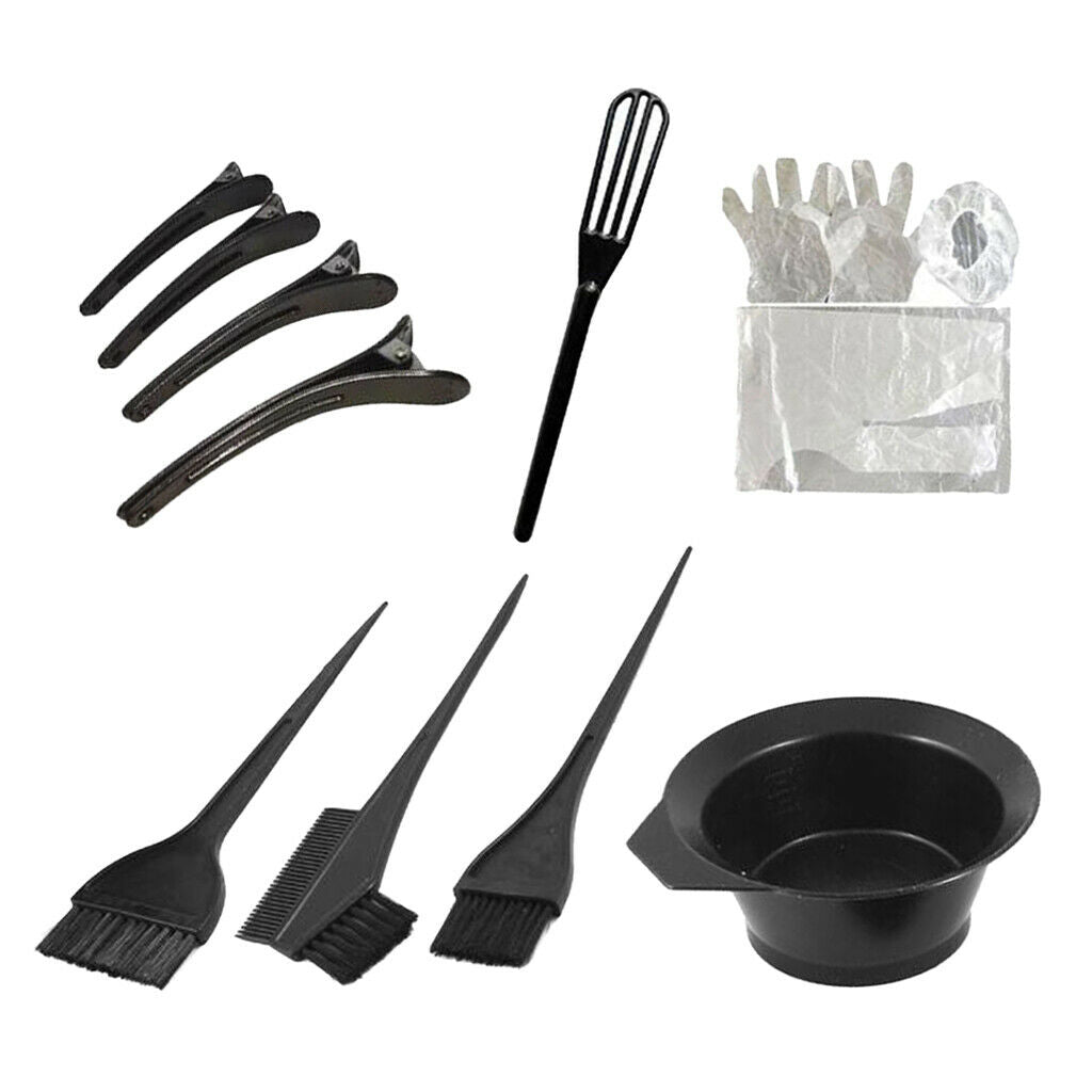 13Pcs Hair Coloring Dyeing Barber Tools Dye Comb Disposable Large Bowl