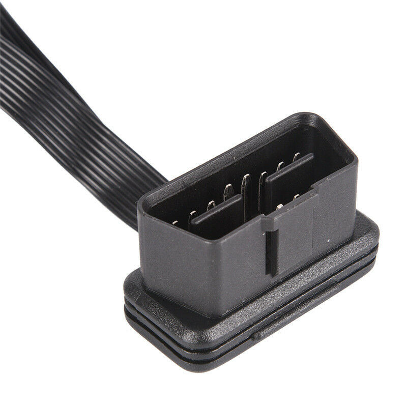 16Pin ELM327 OBDII Male To Dual Female Y Splitter Elbow Extension Cable Lead BDA