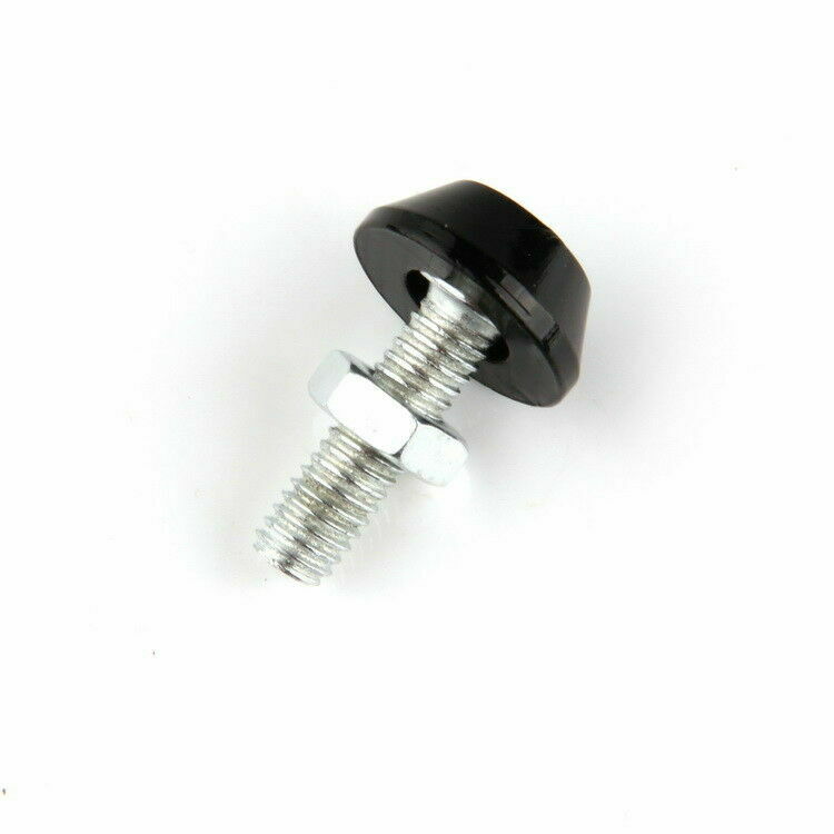6mm x 25mm Metallic Polished License Plate Frame Screws Bolts Black Car 20PCS