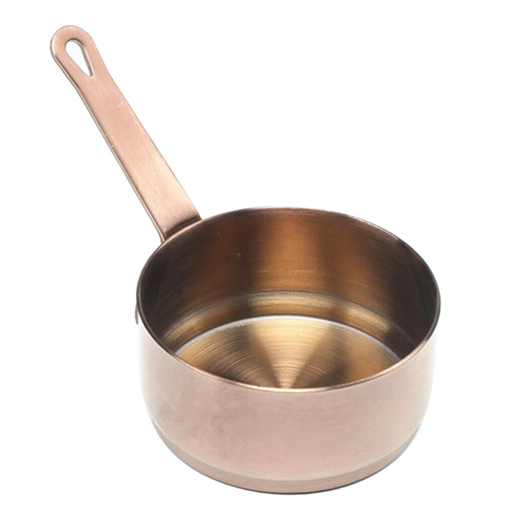 50&100ml Mini Stainless Steel Sauce Pan Milk Warmer Pan Nonstick Household