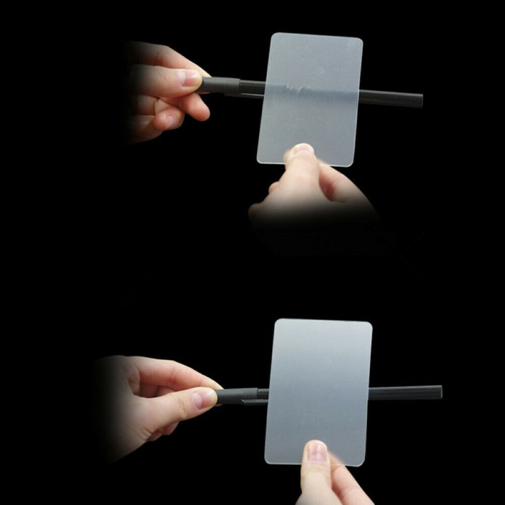 2Pcs Lubors Lens Gimmick Card with Pen Close up  Stage Illusions Props Safe