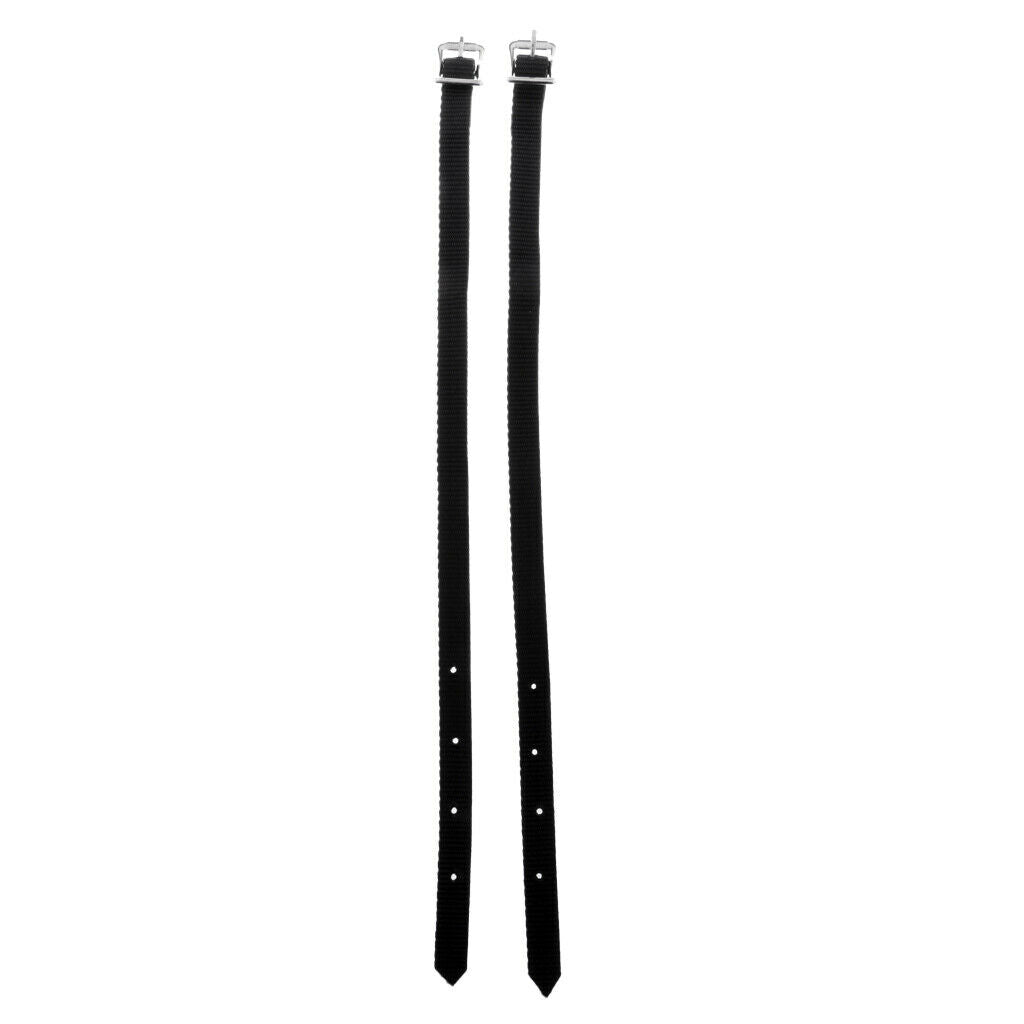 Lots 2 Weaved English Spurs Straps Horse Riding Equestrian Accessories Black