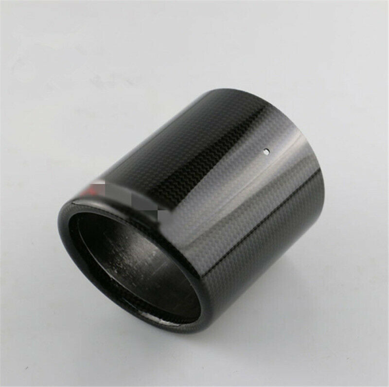 1 X 89mm Glossy 100% Carbon Fiber  Outlet 89mm Exhaust muffler tip Cover