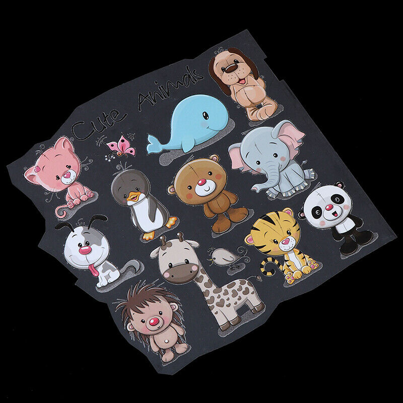Cute Animals Iron on Patches Washable Heat Transfer Stickers T-shirt Applique WF