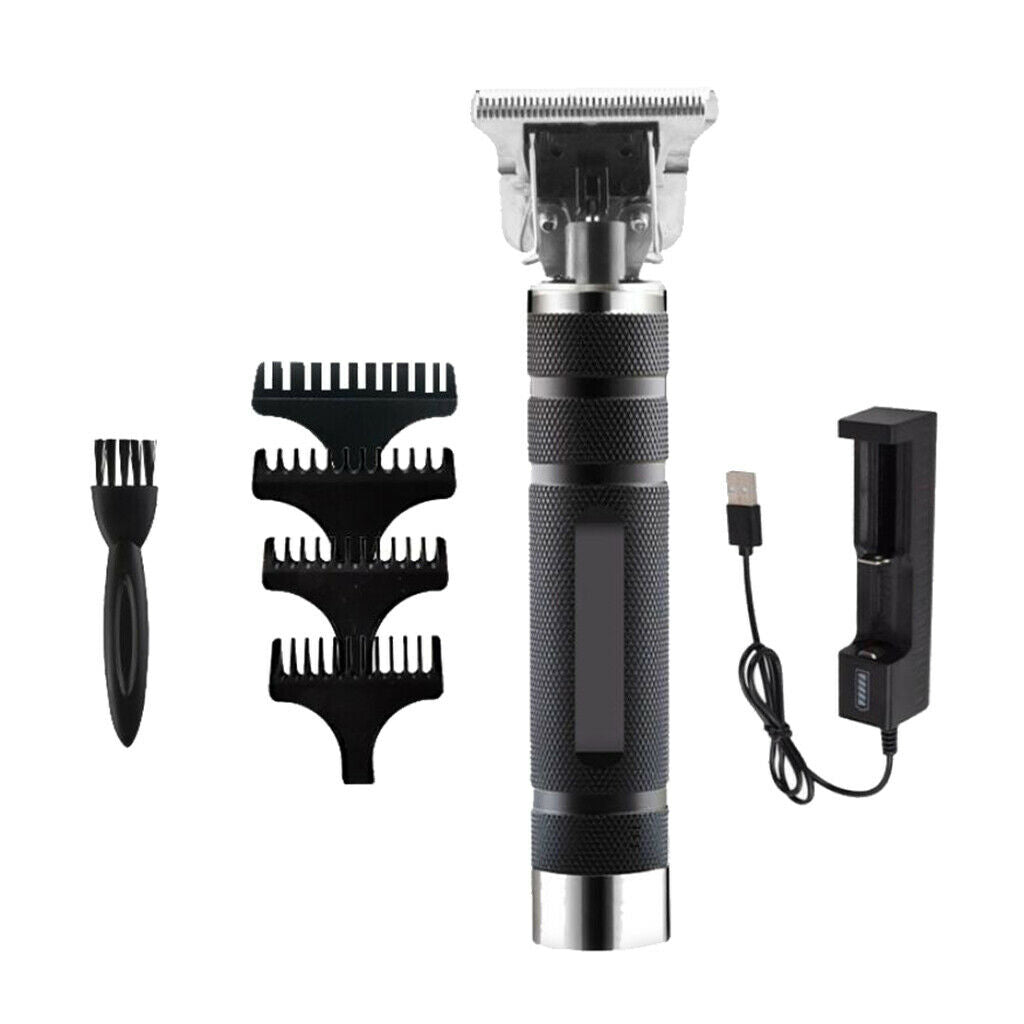 Electric Trimmer Boys Men's Hair Clipper & Cape Kit with Guide Combs Family