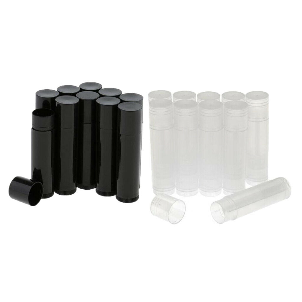 20pcs Plastic Empty Lip Balm Tube Cosmetic Container Lipstick Bottle Vials