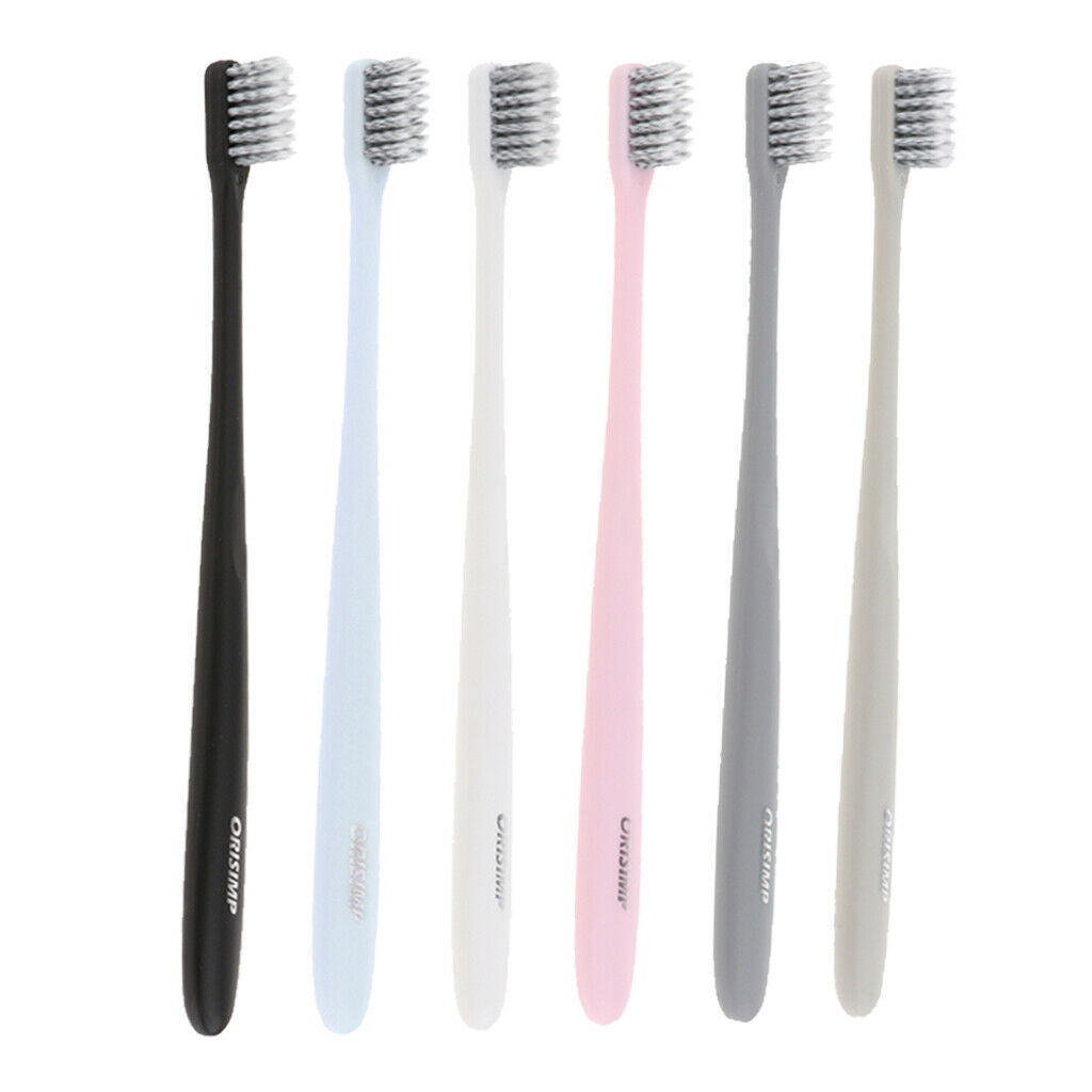 Adults Bamboo Charcoal Fiber Toothbrush Soft Bristle Tooth Brush Khaki