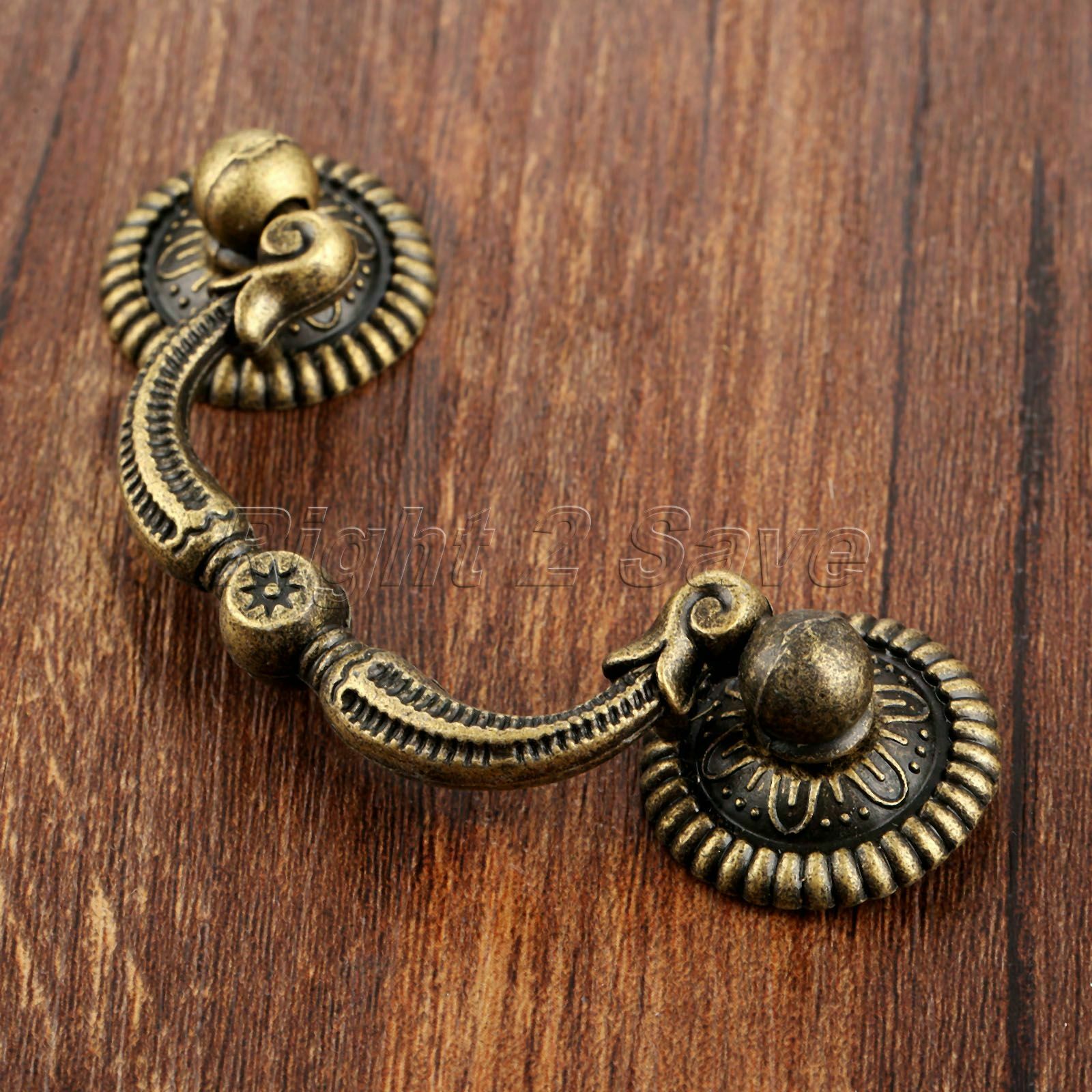 European Style Door Handle Retro Jewelry Box Drawer Pulls Furniture Cabinet Knob