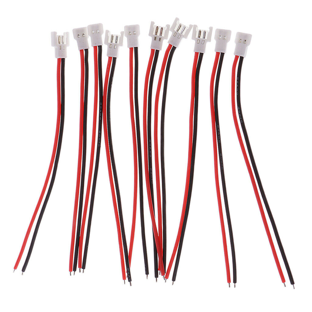 Set of 10 100mm 51005 2-Pin Wire Charging Adapter Cable for RC Lipo Battery