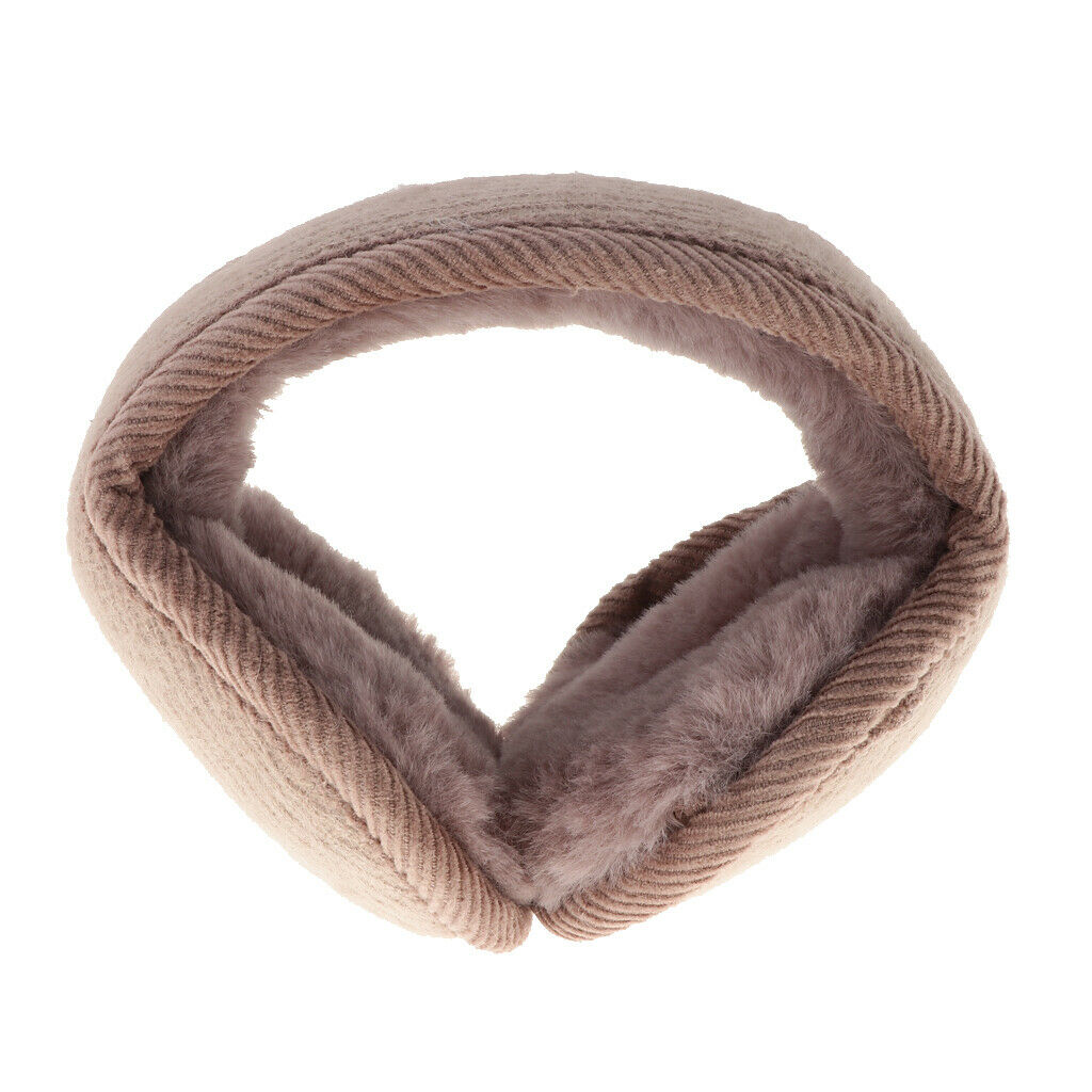 Unisex Foldable Earmuffs Winter Fleece Ear Warmers Earlap Outdoor Grey