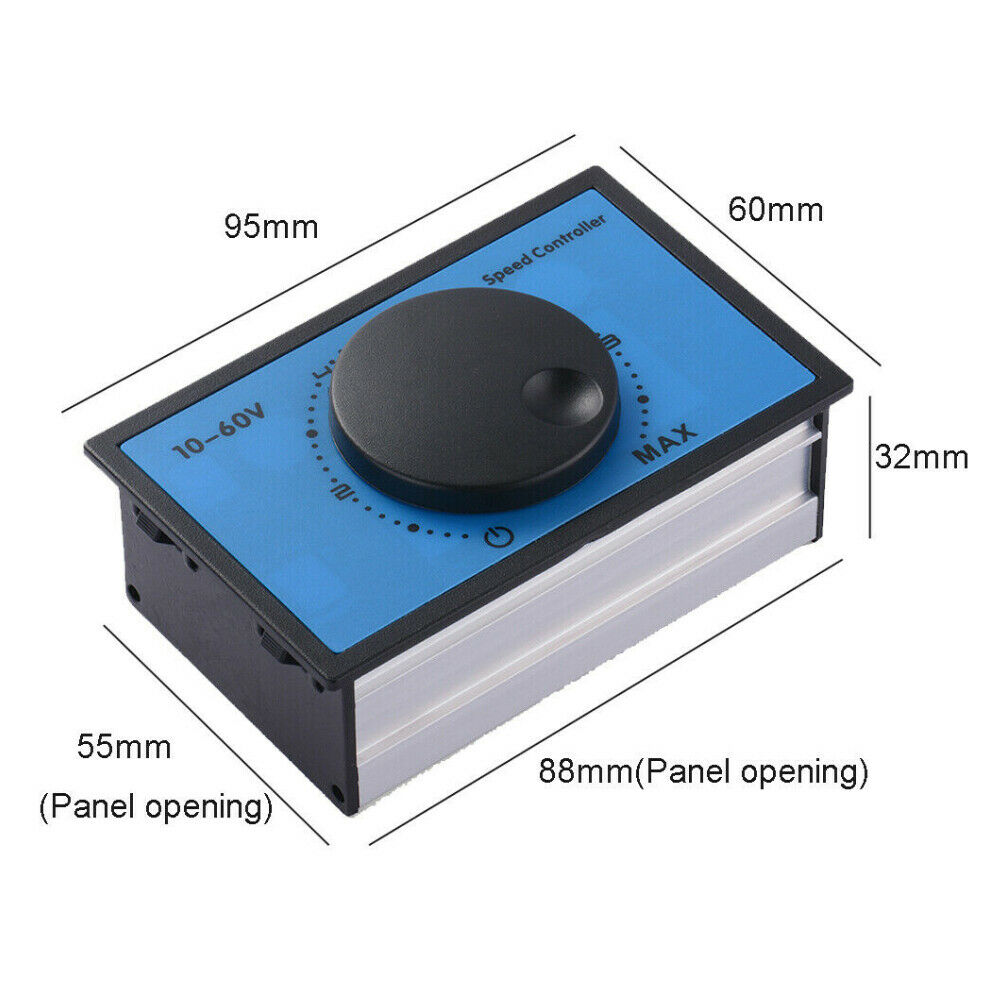 Pwm Dc Motor Speed Controller Soft Start Switch Dc 10-60V 12V 24V 48V 20A