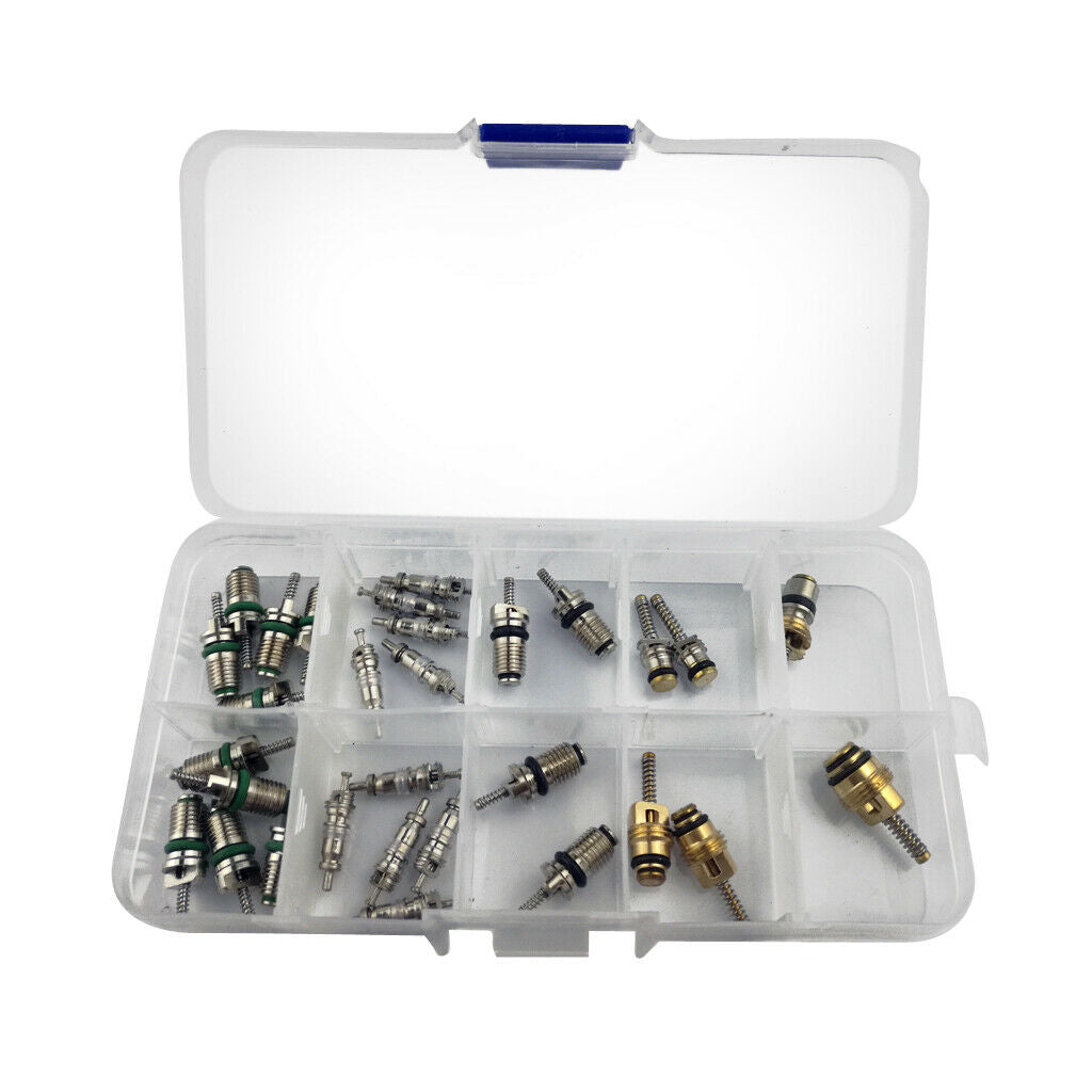 30PCS A/C Valve Core Schrader Valves R12/ R134A lot of 7 kinds AC Air