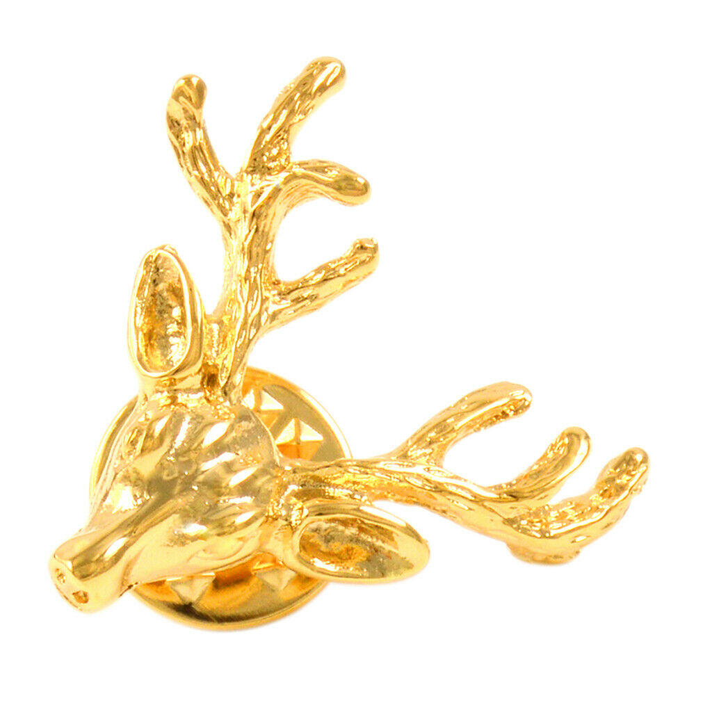 Christmas Elk Deer Brooch Collar Lapel Pin Badge Men Women Festival