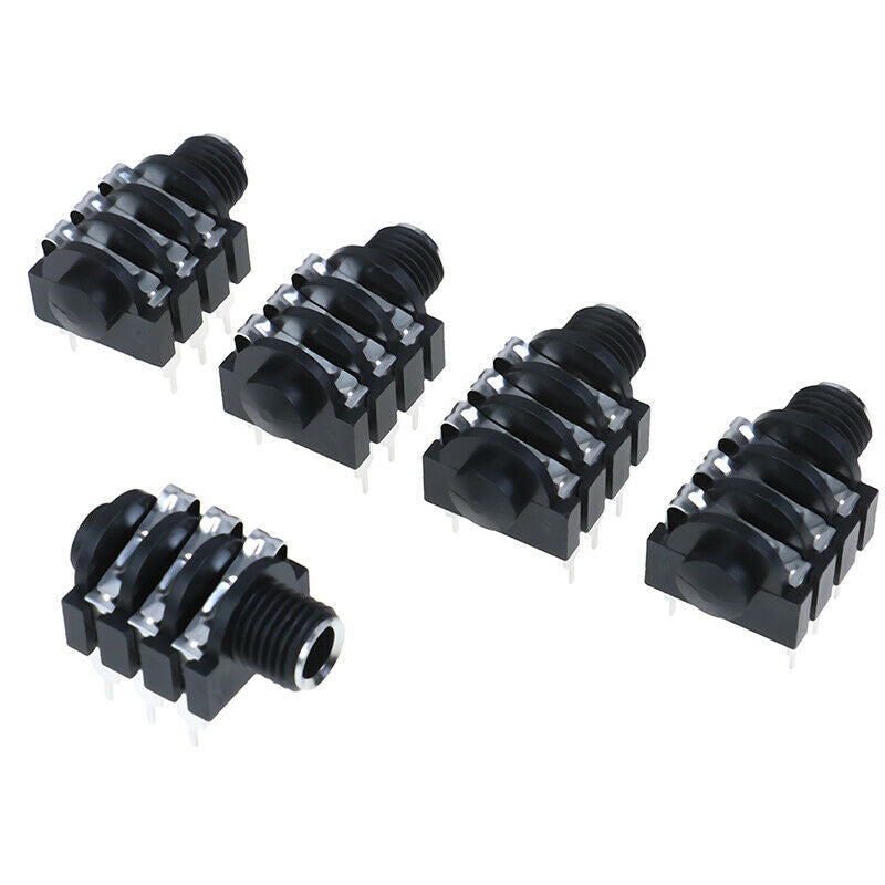 5x 6.35mm/6.35 6P/6PIN stereo audio microphone female socket/jack connectoNWU SJ