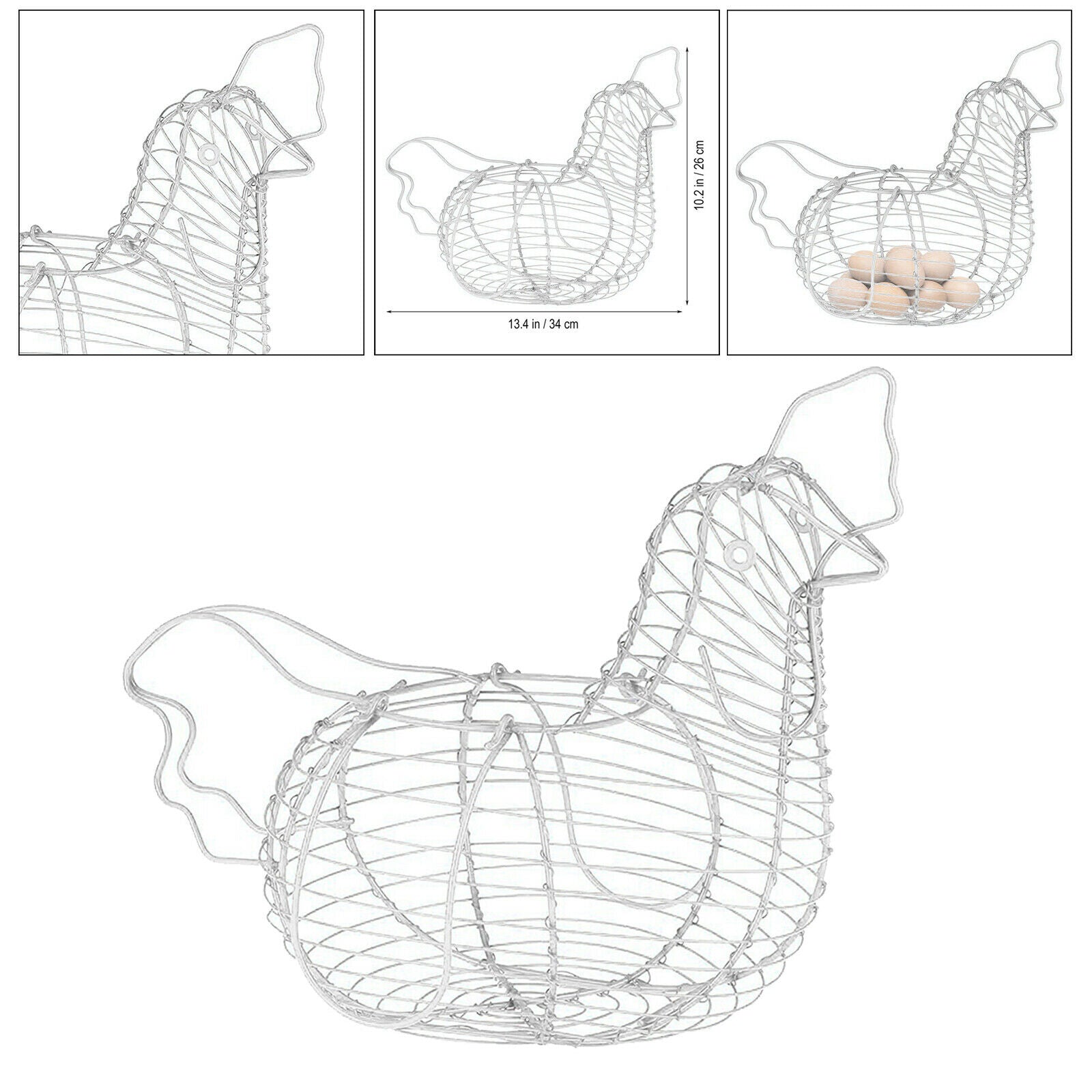 Innovative Eggs Storage Basket White Vegetables Rack Easter Party Decoration