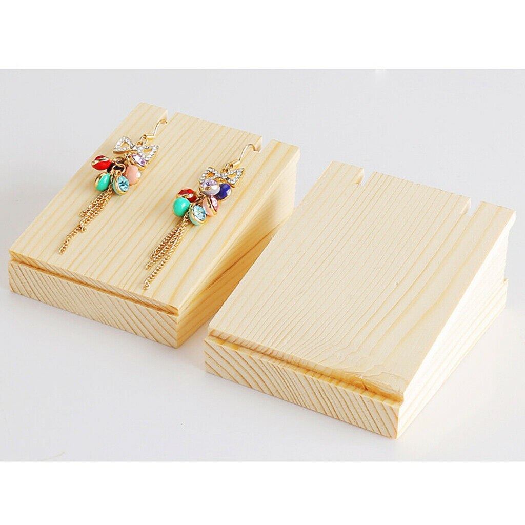 Wood Log Earrings Pendant Necklace Jewelry Organizer Display Stand Holder