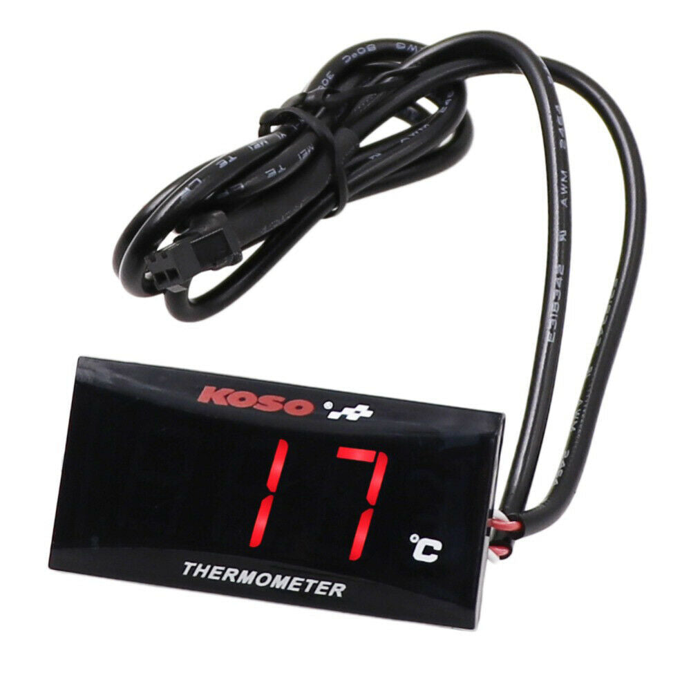 Motorcycle LCD Digital Thermometer Meter Instrument LED Water Temperature Gauge