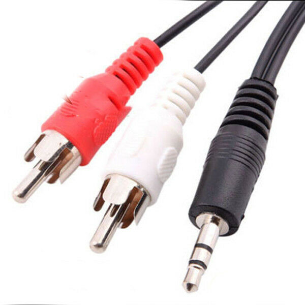 Long 3.5Mm Aux Audio Output Auxiliary Cable Cord To Rca Mp3 Hic.l8
