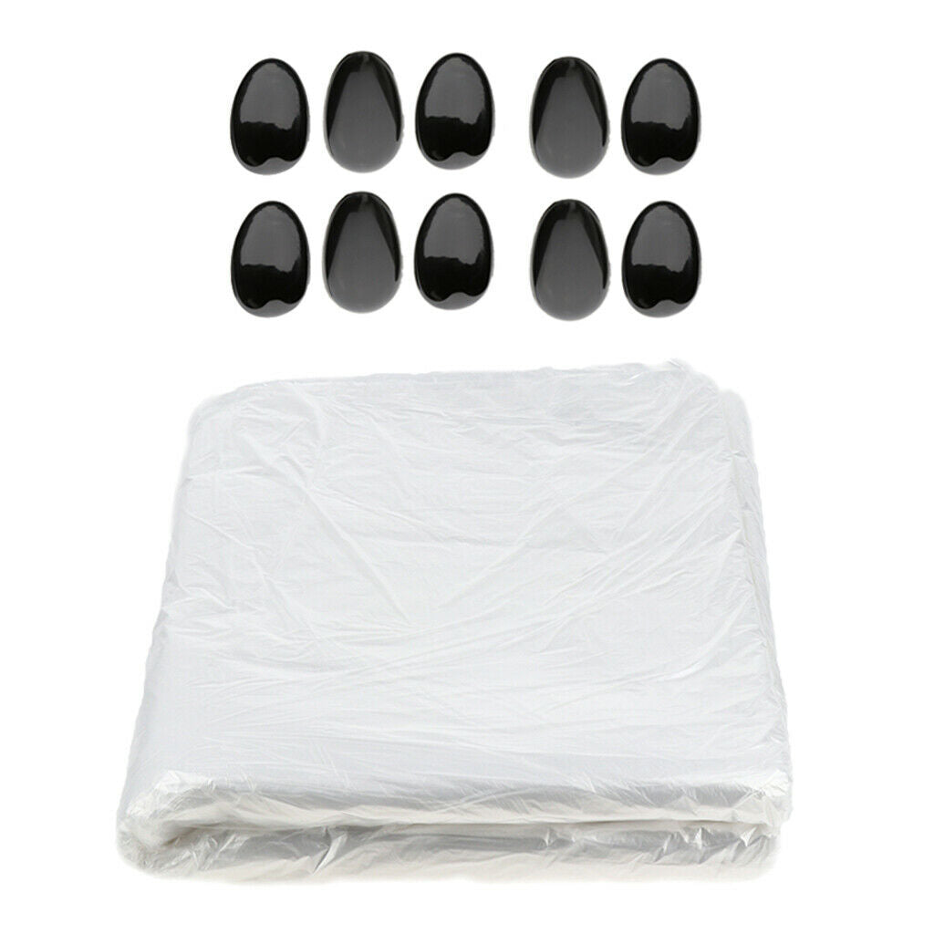 50Pcs Clear Disposable Hairdressing Capes Hair Coloring Gowns With Ear Cover
