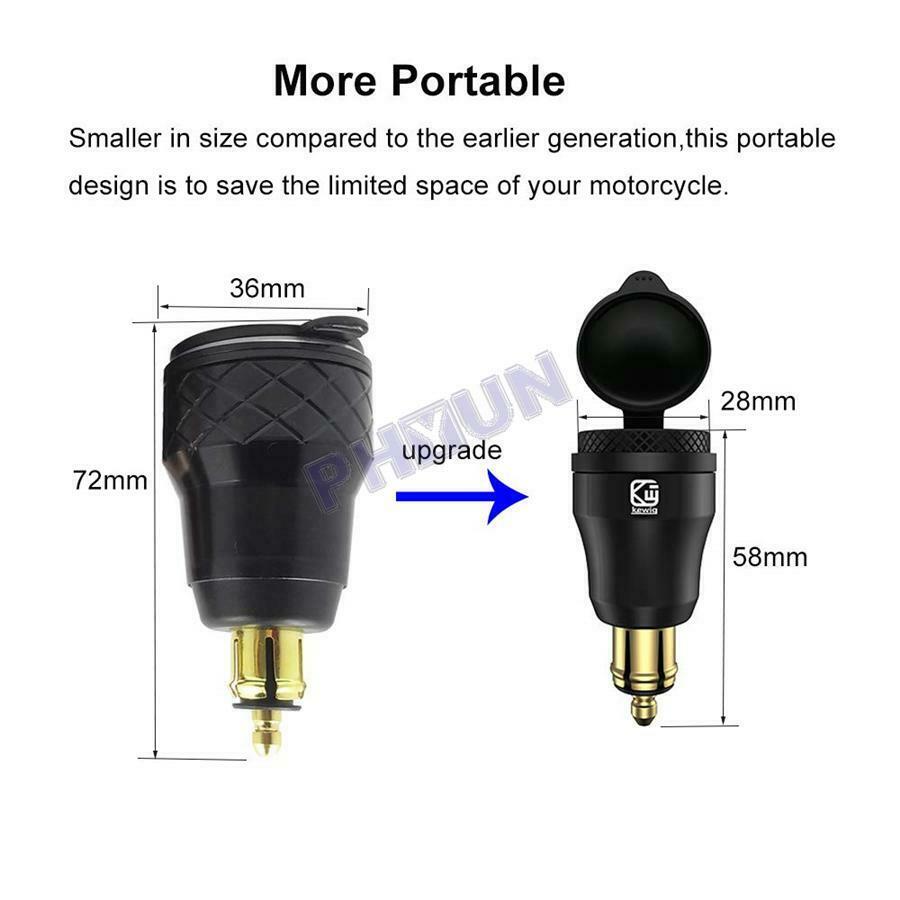 For Hella / DIN BMW QC3.0 USB Type C PD Fast Charger Power Adapter Waterproof