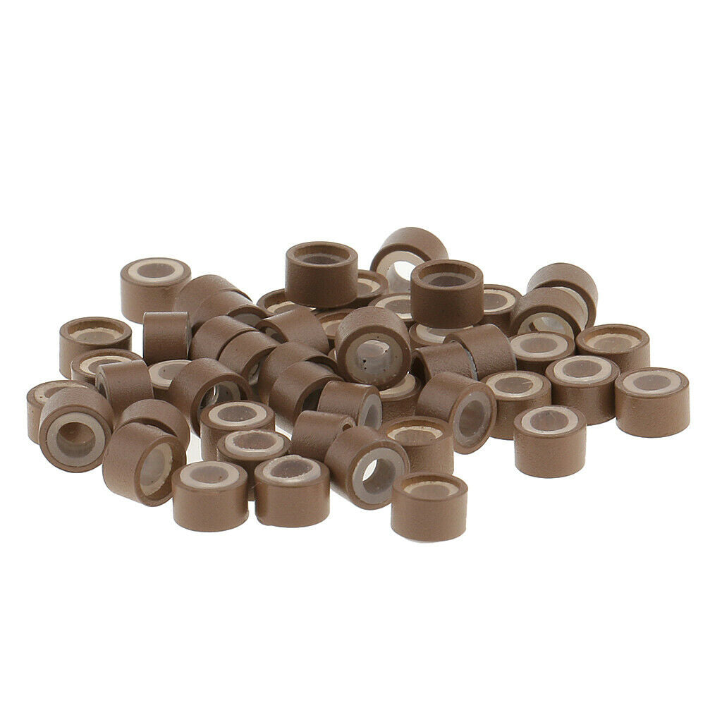 Bulk 2000pcs Silicone Micro Tube Links Rings 5mm Lined Beads for Hair Extensions