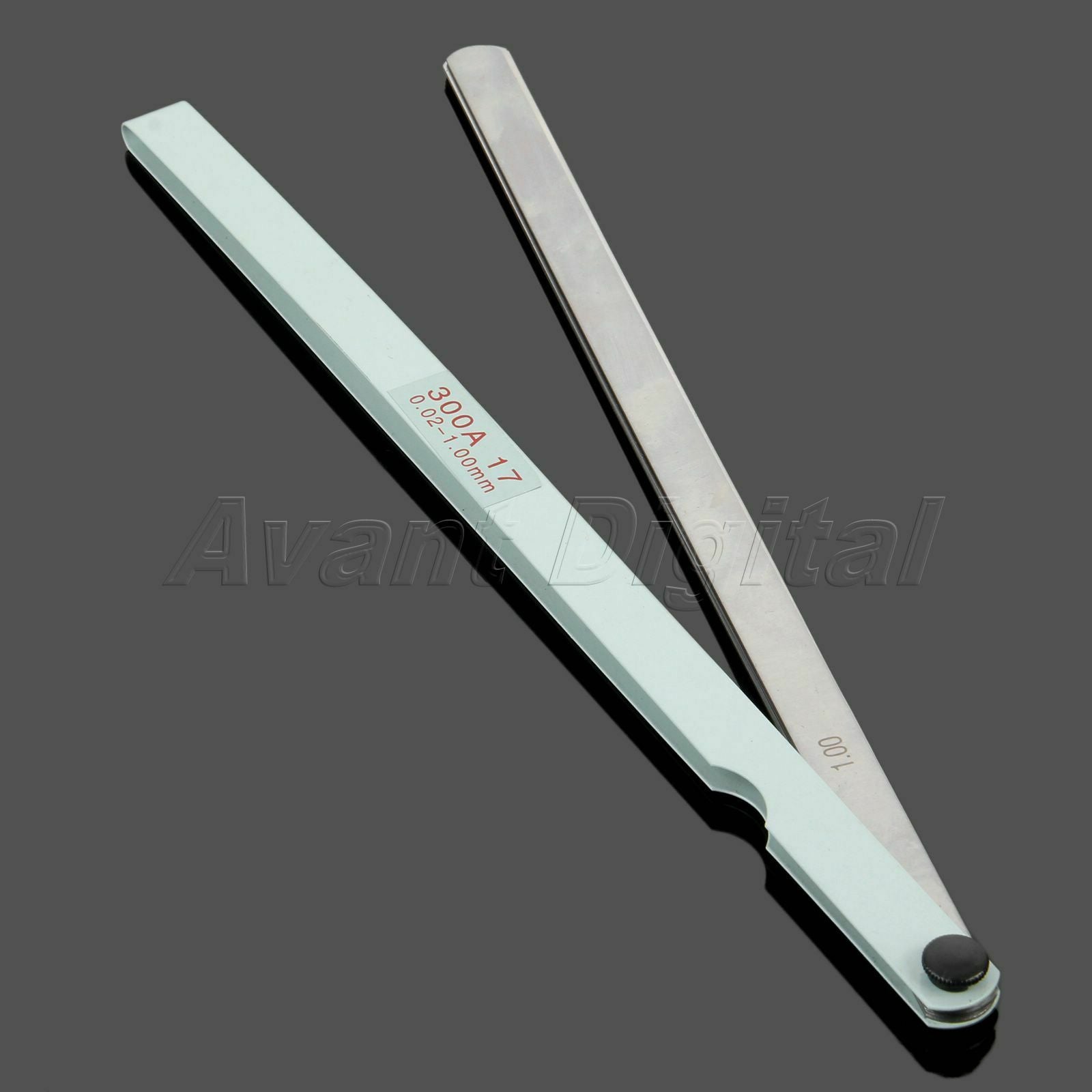1x 300mm Long Feeler Gauge Carbon Steel 17 Blades Metric Gage Tool For Measuring
